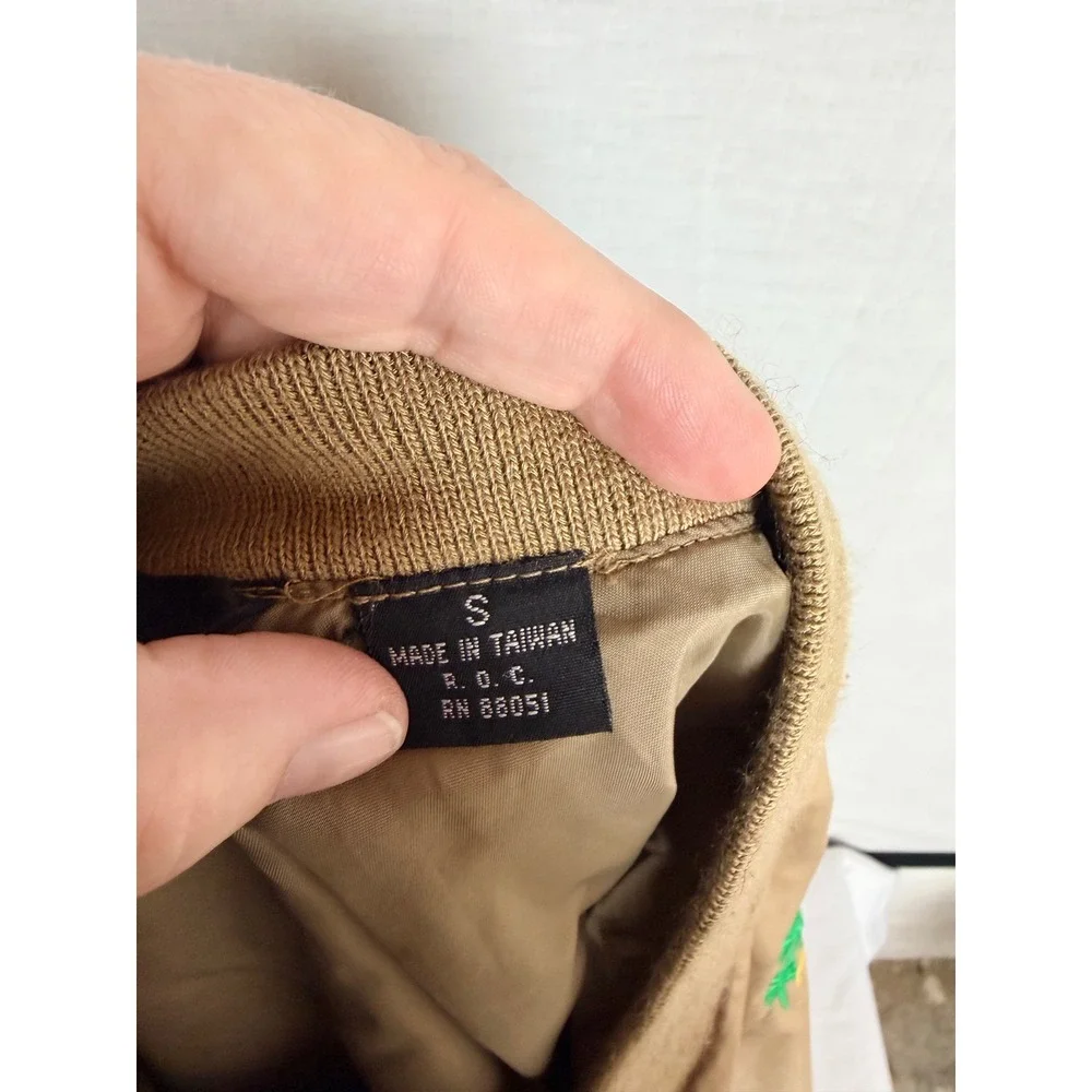 Tri-Mountain Palm Desert Windbreaker Vest Mens Small‎ Tan Khaki V-Neck Golf S